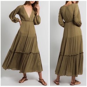 NWT Olive Green Maxi Dress. Size M